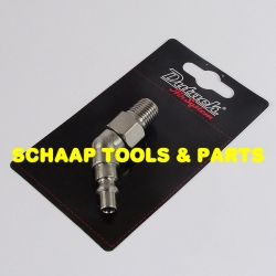 Perslucht Insteeknippel Orion passing met 1/4 buitendraad RVS 360 graden roterend | 4842095